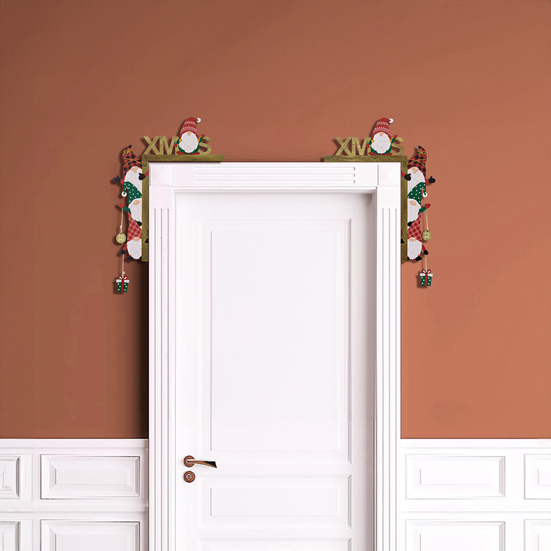 Haobei cross-border hot selling new Christmas creative Christmas door frame pendant home atmosphere layout table corner decoration_voghion.com