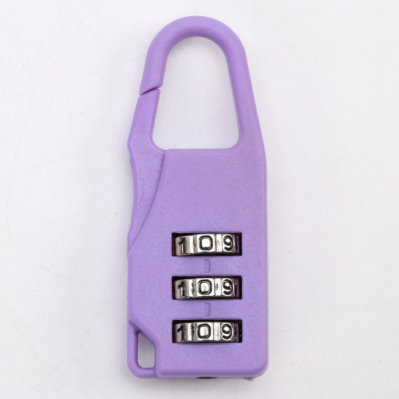 Multi-color anti-theft mini three-digit password padlock backpack luggage password lock full plastic password lock