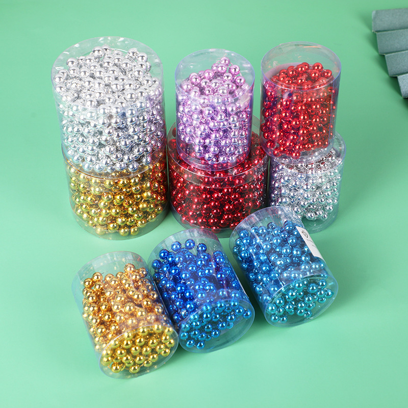 メーカー卸売りクリスマスビーズチェーンクリスマス装飾ビーズプラスチックメッキビーズクロスボーダーパーティー用品|undefined