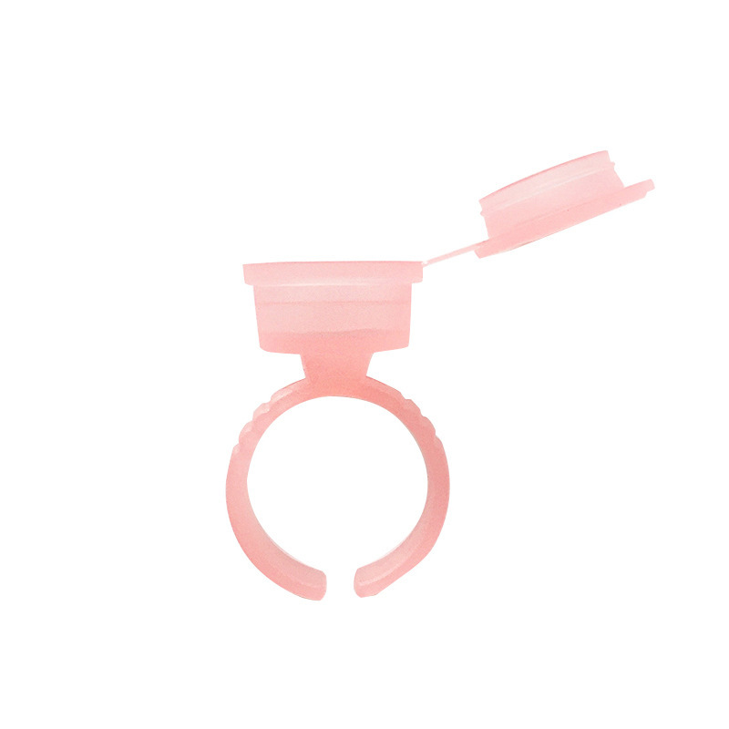 Embroidery Pink Flip Ring Cup Eyelash Eyebrow Tattoo Color Ring Grafting Glue Tattoo Supplies Tool