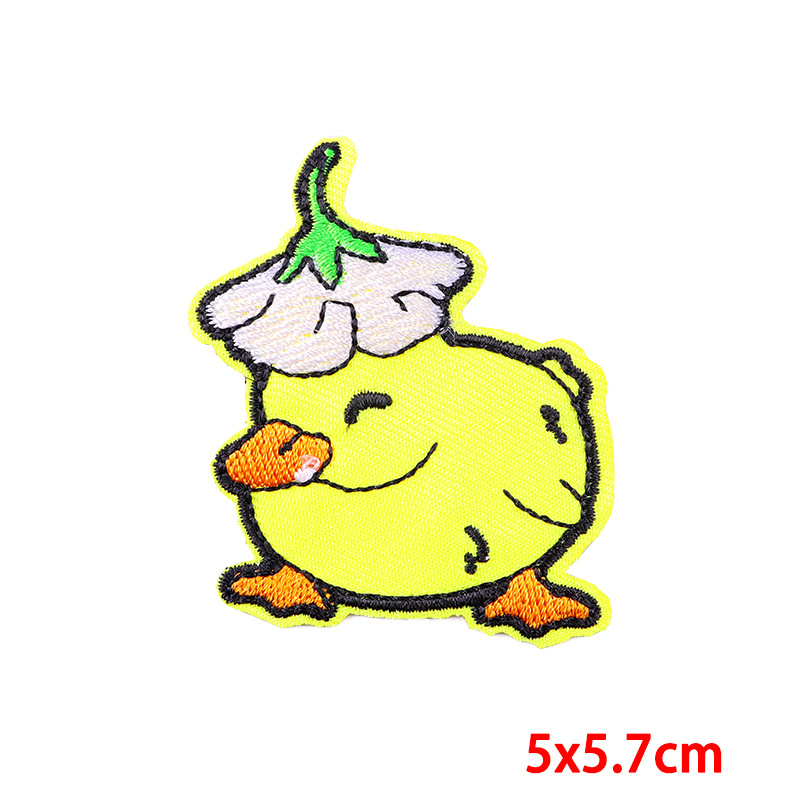 Cartoon Duck Cloth Sticker Children's Wear Accessories Computer Embroidery Sticker Cute Animal Embroidery Ironing Rabbit Patch