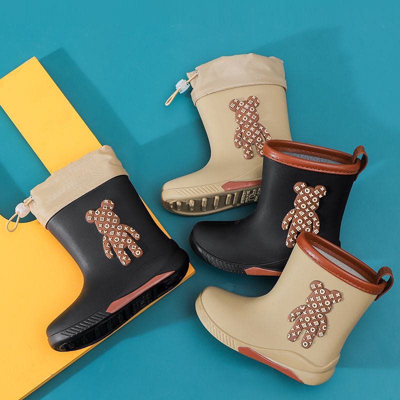 Rain boots Japanese children's rain boots non-slip water boots girl student baby boots cute girl non-slip water shoes women's