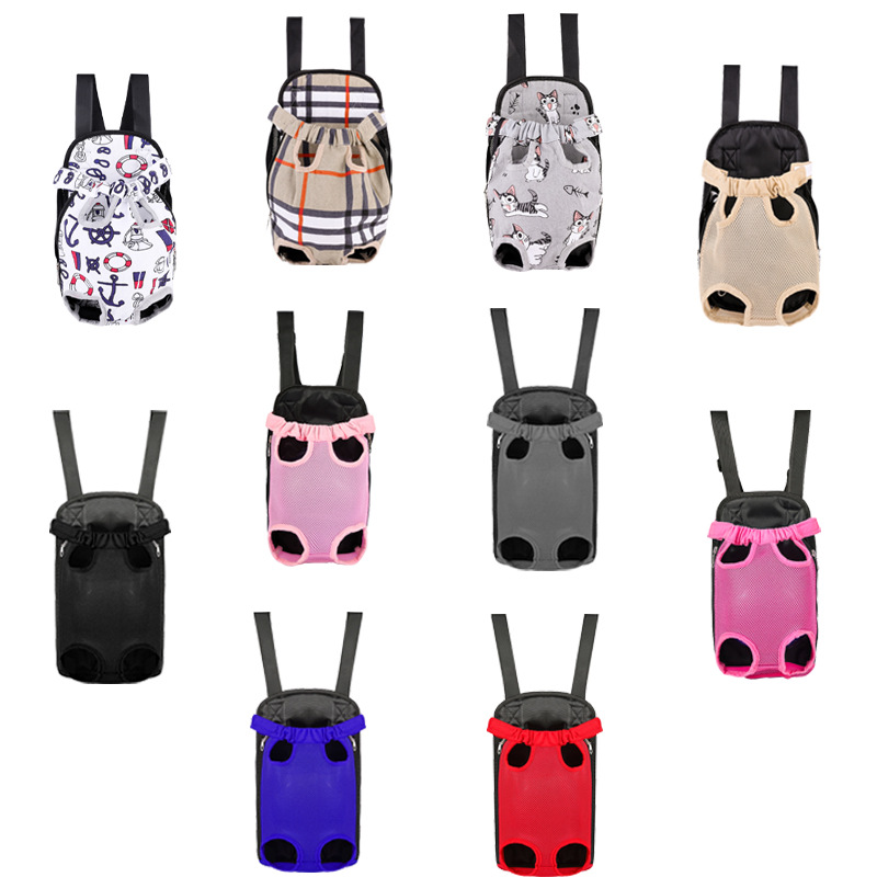 Dog Breathable Outgoing Portable Backpack Pet Backpack Chest Bag Pet Travel Backpack Four-legged Backpack