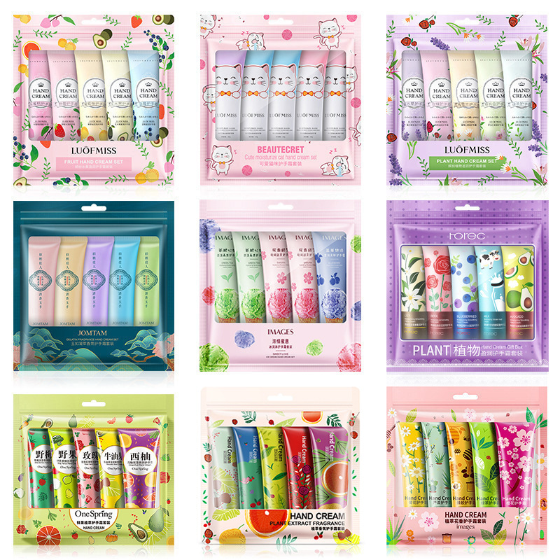 Hand cream hand gift Vaseline moisturizing plant fruit fragrance moisturizing hand cream set factory wholesale