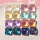 2024 new starry sky water ripple glitter square patch diy resin earring hair clip phone case material wholesale