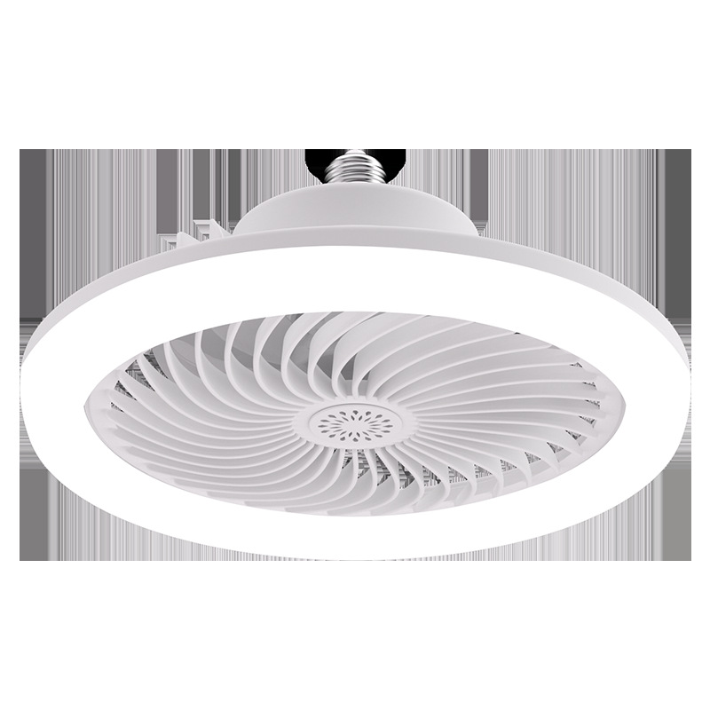 Cross-border intelligent remote control large wind power fan lamp e27 screw mouth living room dining room lamp fan integrated lamp Zhongshan factory