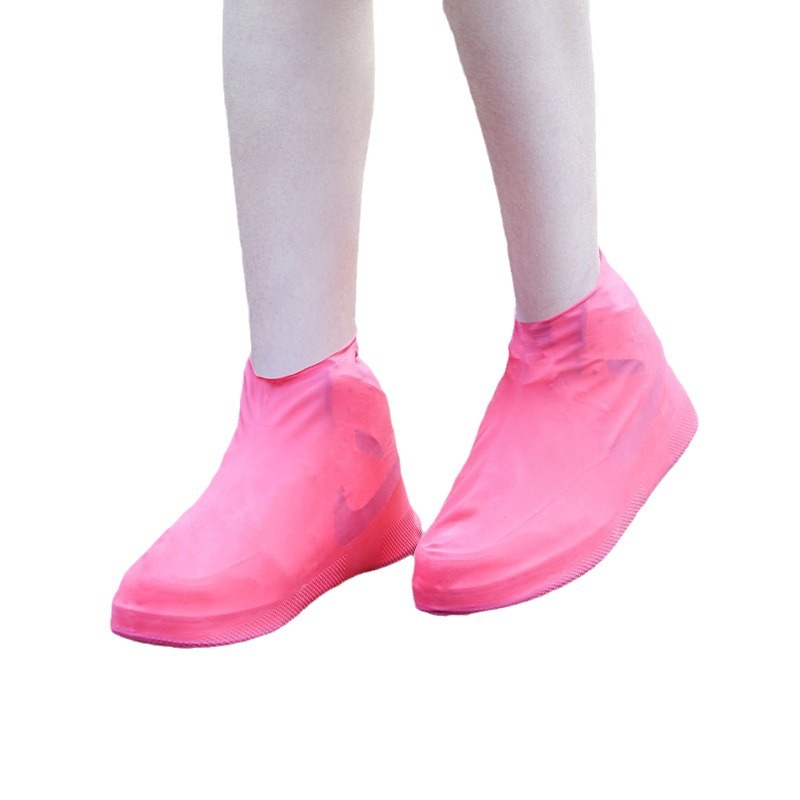 Waterproof shoe cover latex rain boots silicone rain-proof shoe cover men and women outdoor portable thickened non-slip wear-resistant rain shoe cover