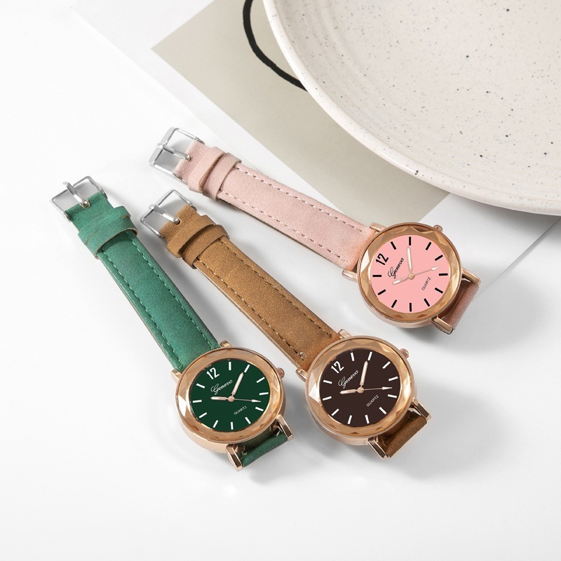 Wish新品腕时计シンプルスケールつや消しベルト腕时计レディースクォーツ时计レディース时计watch|undefined