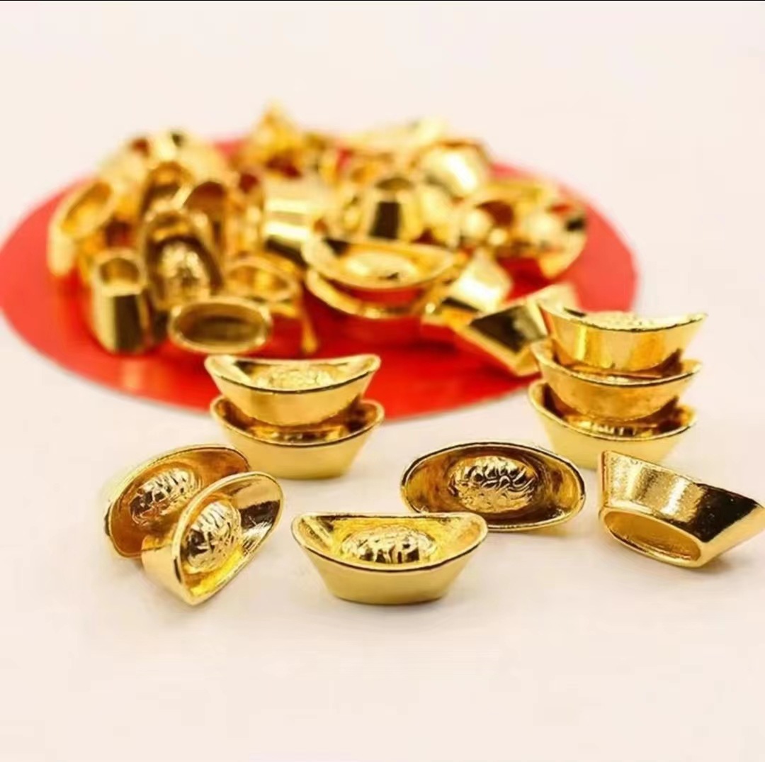 Creative home decoration alloy solid small ingot cylinder decoration gold-plated alloy ingot