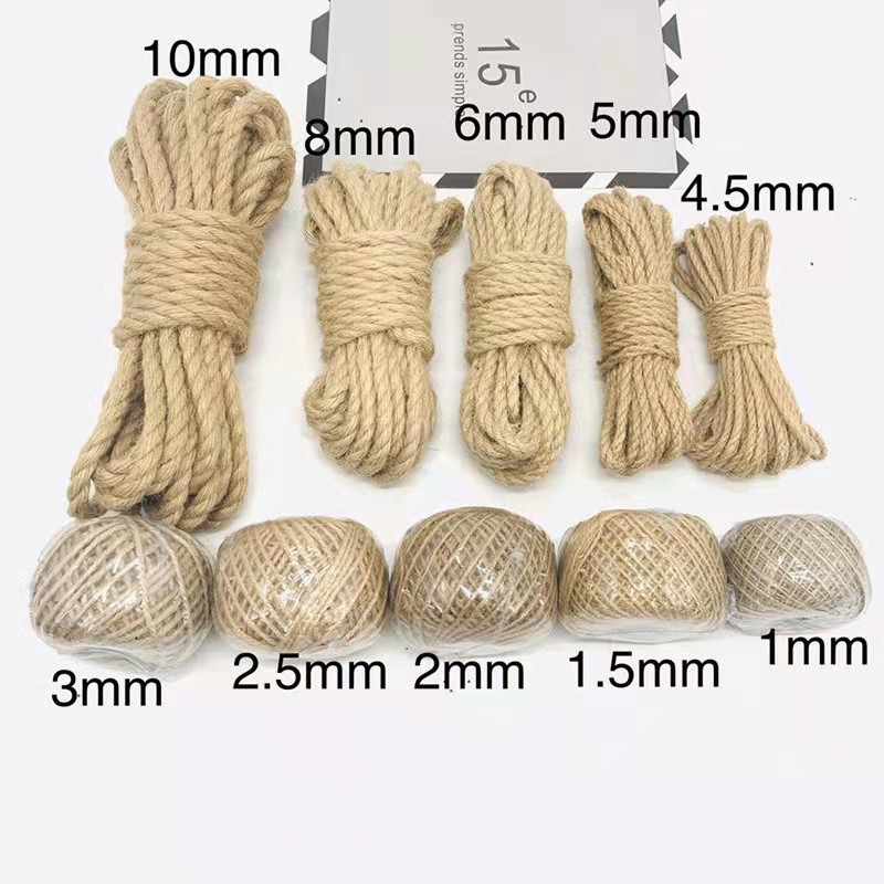 Hemp rope diy handmade JUCE rope vintage decorations photo wall hemp rope material binding rope color hemp rope spot