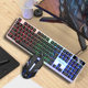 Li magnesium GTX350 luminous keyboard mouse set suspension keyboard mechanical feel e-sports game mouse keyboard set