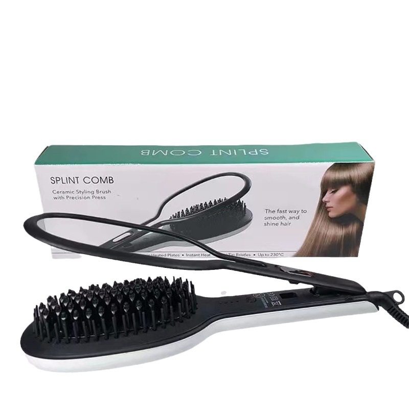 Cross-border lazy people do not hurt hair massage negative ion hair straightener curling straight dual-use hair straightener automatic curler hair curler