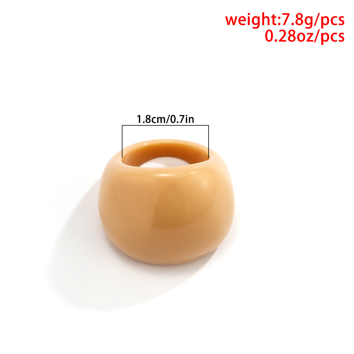 Exaggerated Fashion Candy Color Acrylic Ring Ring European and American Cross-border Exaggerated Geometric Ring Jewelry for Women