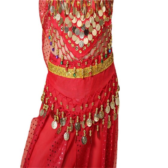 Yongda Jiayi New Children's Belly Dance Performance Practice Waist Chain Indian Dance Children's Hanging Currency Belt Hip Towel