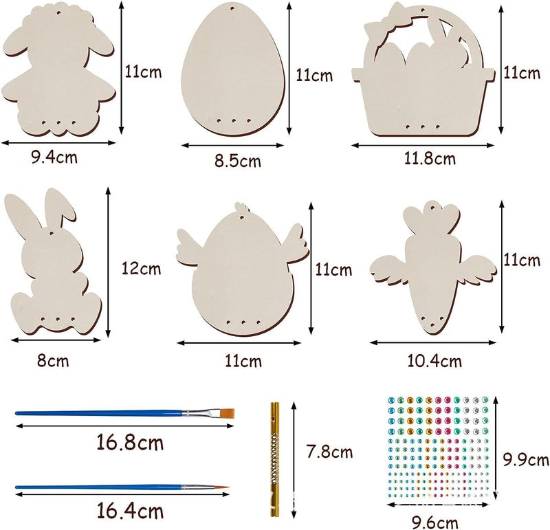 イースター木製ベルセット子供の春の女の子男の子絵画装飾工芸品ぶら下げ装飾品|undefined