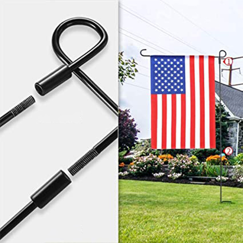 Old cross-border outdoor garden flag flagpole bracket paint iron garden courtyard holiday decoration flagpole holder