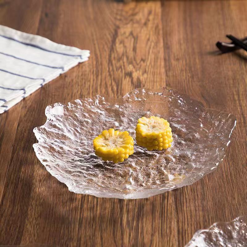 Ins Glacier Glass Breakfast Dish Fruit Dish Creative Internet Celebrity Sauce Dish Household Dim Sum Dish Wholesale