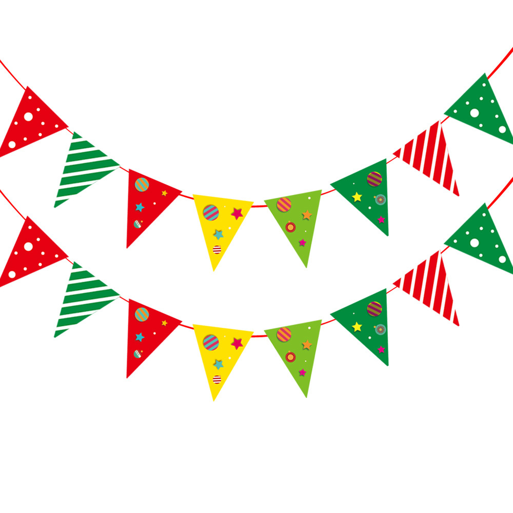 New Cartoon Birthday Flag Decoration Children's Birthday Party Decoration Props Children's Day Kindergarten Hanging Flower