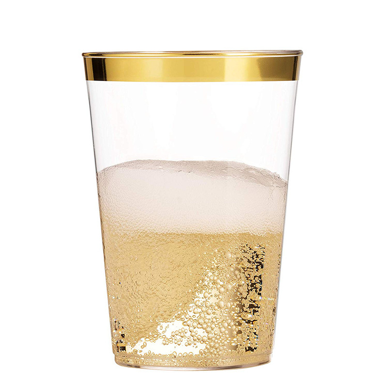 16オンス金色使い捨てコッププラスチックジュースカップパーティーカップ金色食器カップメーカー直営|undefined
