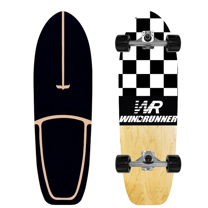 32 inch land surfboard pedal-free skateboard CX4PU steering Bridge Brush Street beginners surfing ski practice board