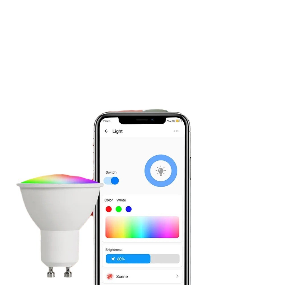 Easy micro-connected zigbee bulb alexa Google home voice control app control wifi smart lamp GU10