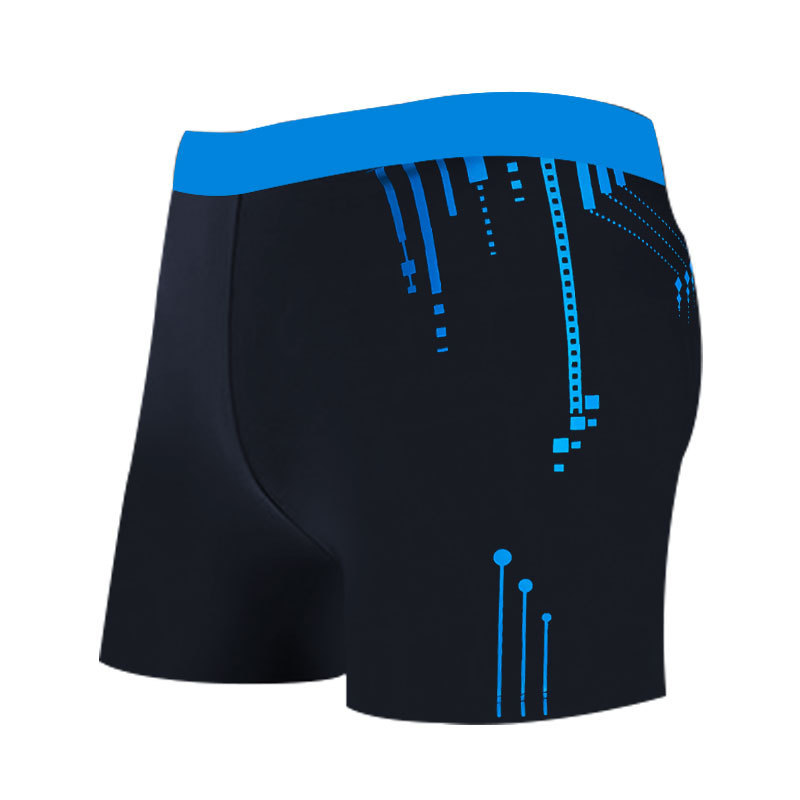 Swimming trunks men's enlarged and fattened hot spring swimming trunks quick-drying training anti-embarrassment boxer Sports men's swimming trunks wholesale