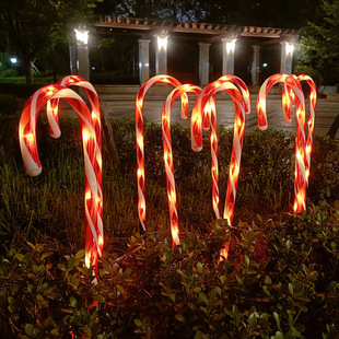 Cross-border explosions a drag ten cane lights Christmas decoration candy lollipop holiday indoor courtyard floor lights