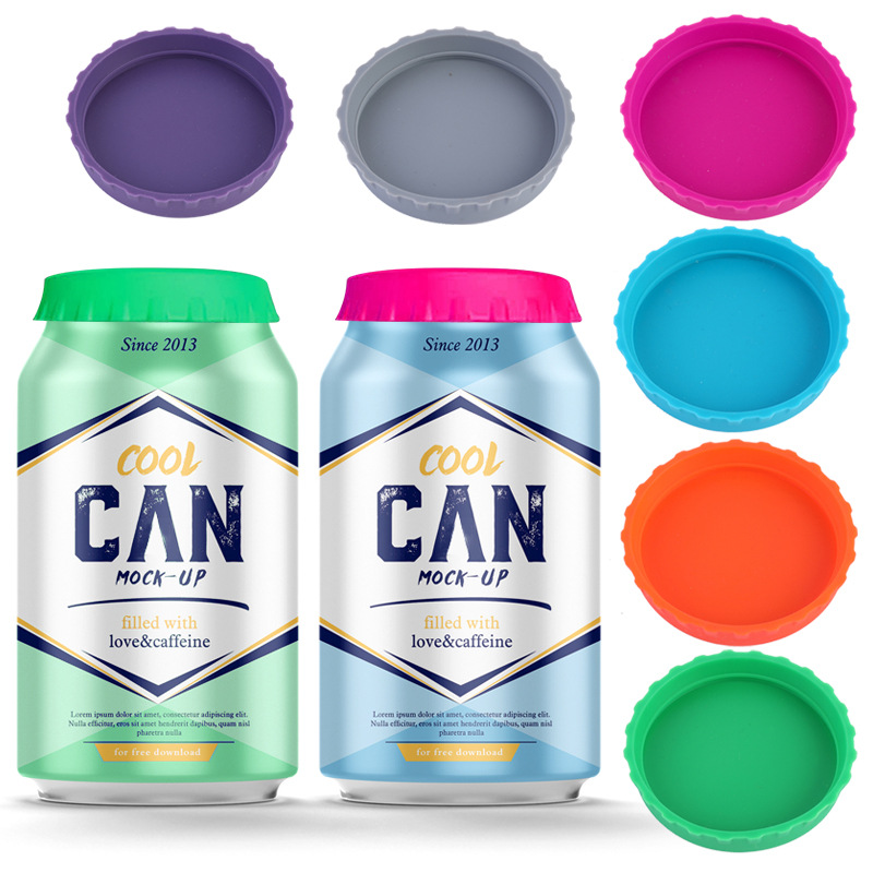 Amazon Cross-border Leak-proof Soft Sealed Silicone Can Lid Beer Bottle Lid Soda Coke Lid Silicone Can Lid