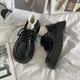 British style Mary Jane shoes 2023 Spring and Autumn new black lace-up small leather shoes women's Japanese PU leather loafers for women