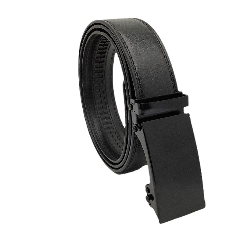 Belt Men's PU Automatic Buckle Youth Belt Men's Non-standard Logo Middle-aged Men's Business Belt All-match