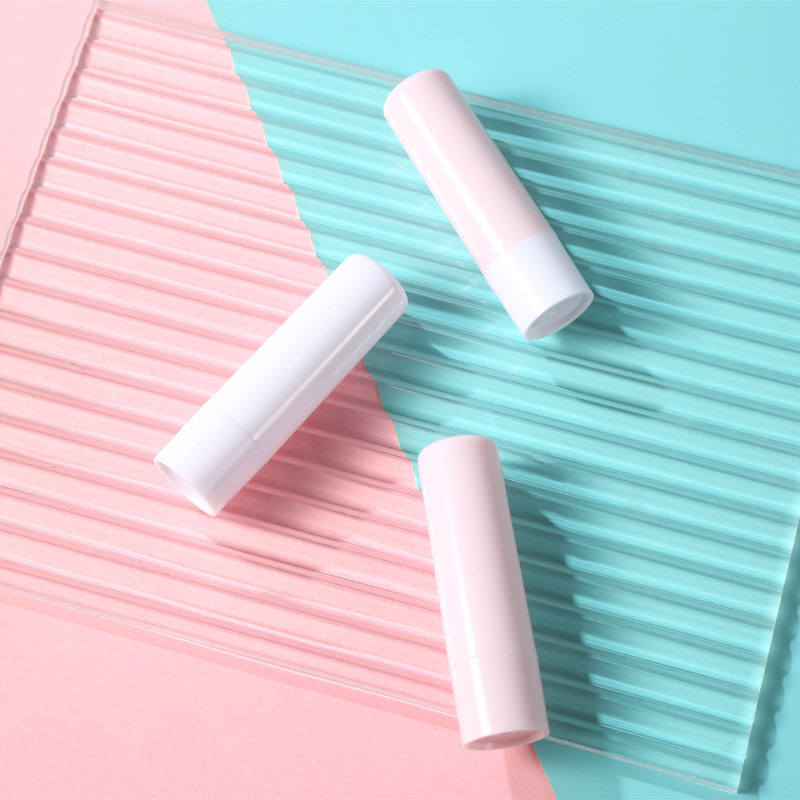 Spot 5g lip balm empty tube sample split plastic lipstick tube pink DIY straight can lipstick tube