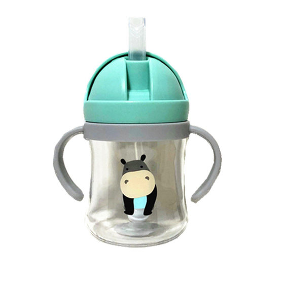 Factory direct supply cartoon children's pipette cup baby drinking cup plastic drinking cup choking prevention portable kindergarten Cup