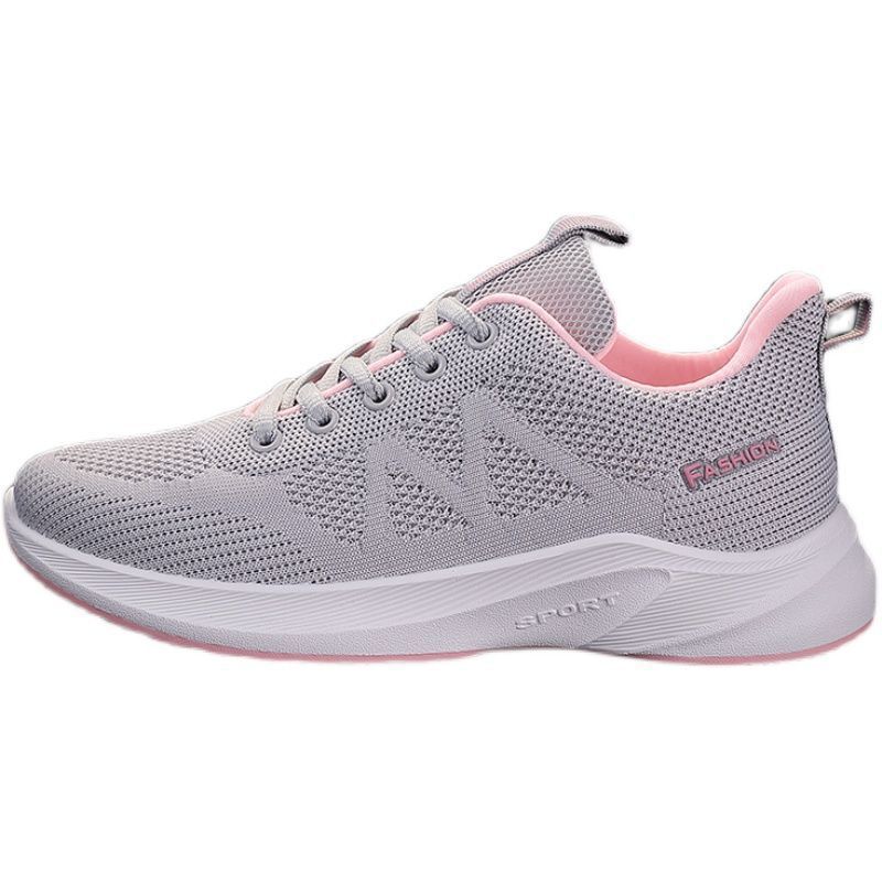 Women's Shoes New 2023 Explosions Spring Casual Sneakers Fly-woven Mesh Shoes Breathable Running Shoes Flat Mother Shoes