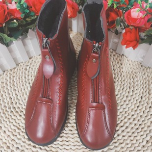 [Same style with TikTok] Winter new fleece-lined warm cotton-padded shoes flat non-slip middle-aged and elderly versatile durable mom shoes