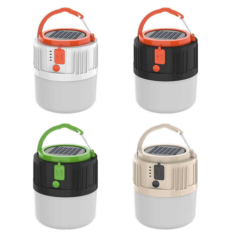 Solar camping light LED mobile outdoor emergency lighting USB charging street stall night market remote control camping light