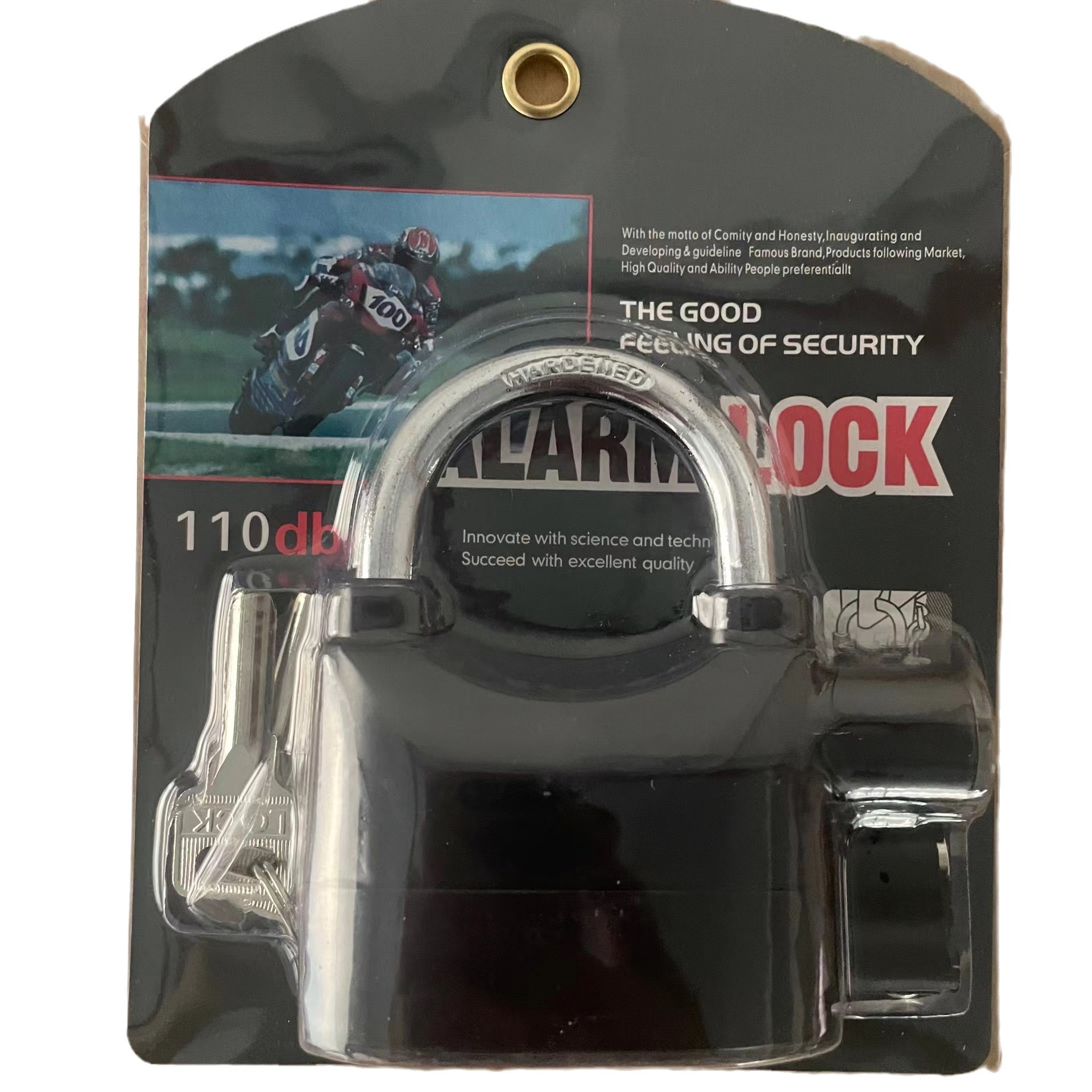 110 alarm lock cross-border Amazon wish Motorcycle door lock cabinet lock bicycle lock anti-theft waterproof anti-rust lock