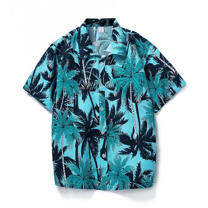 Beach shirt men's cross-border hot sale New classic Hawaiian style retro quick-drying loose beach vacation shirt