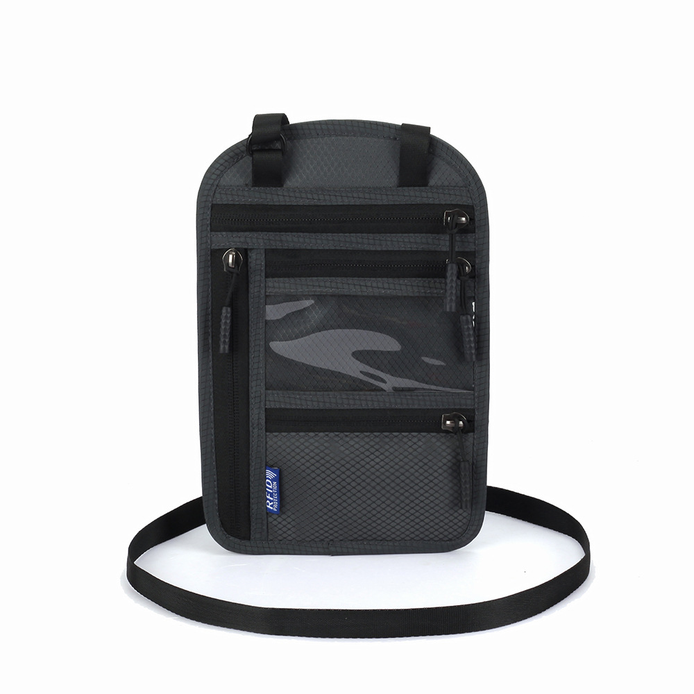 Travel abroad multi-functional identification bag RFID neck passport bag passport holder certificate protection cover factory direct sales