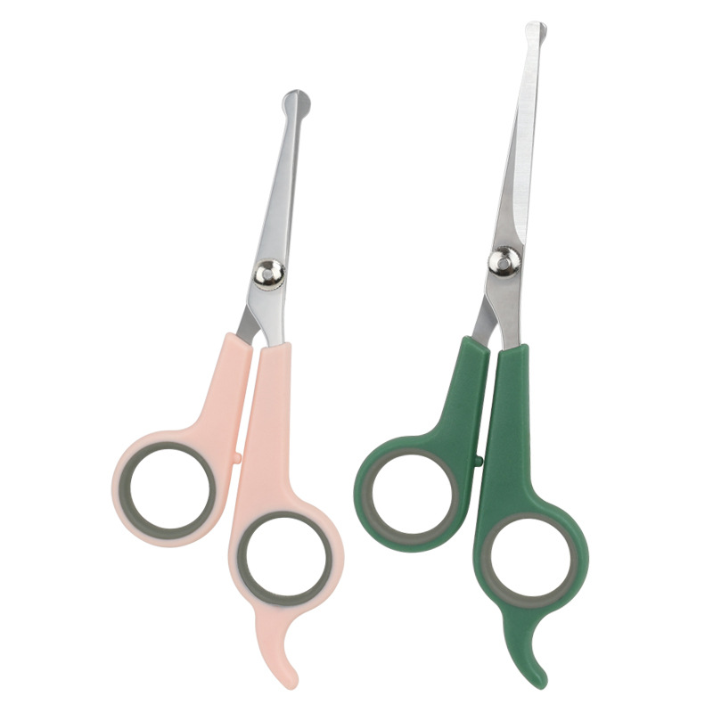 Pet scissors plastic cat flat cut dog hair trimming hair cutting beauty cleaning equipment pet supplies wholesale