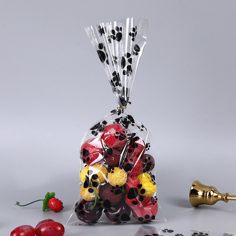 Spot gift packaging bag opp transparent printed flat bag snack candy biscuit packaging Amazon supply
