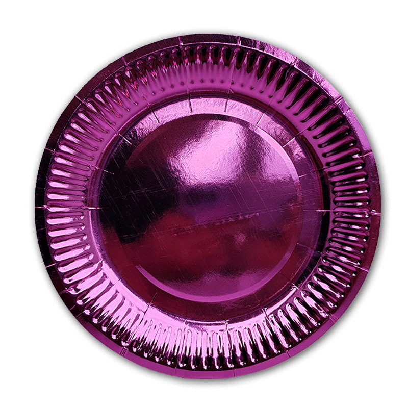 Amazon disposable 7-inch gold cardboard plate cross-border Party party layout red and blue rose gold paper plate spot