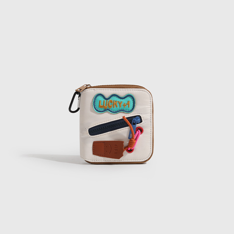 2023 new women's bag all-match retro bag short wallet contrast color small bag cute clutch wallet fashion small bag