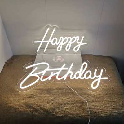 Cross-border e-commerce Amazon Happy Birthday led neon billboard happy birthday shape birthday light