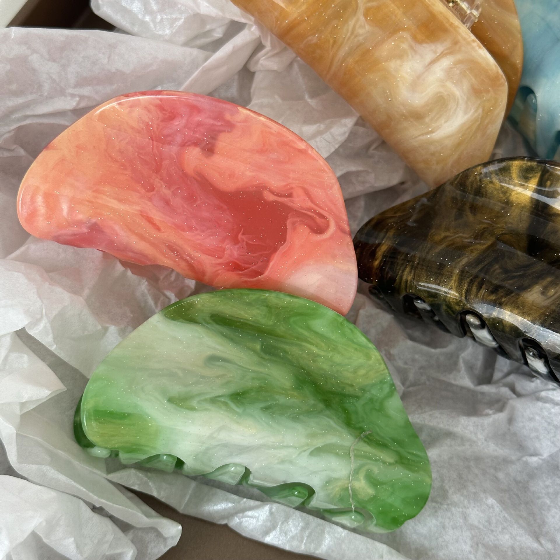 Texture Gradient Halo Hair Dye Grab Clip Advanced Hair Hair Pokrivala Sweet Cute Super Fairy Elegant Shark Clip Dodatki za lase_voghion.com