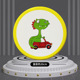 Children's Soft Frisbee [Yellow Dinosaur]]
