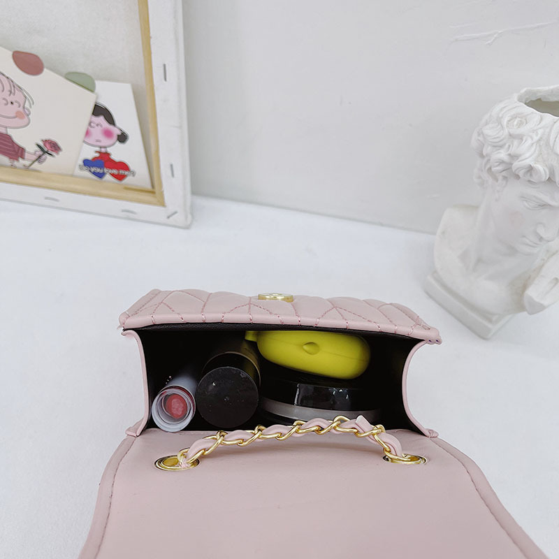 2021 New Little Girl Chain Bag Children's Crossbody Bag Cute Small Square Bag mini Korean Version Crossbody Bag