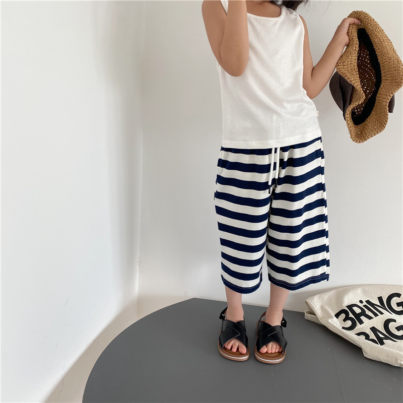 GL-kids Korean Summer New Children's Bag Strap Vest for Boys and Girls Casual Wear Basic Camisole