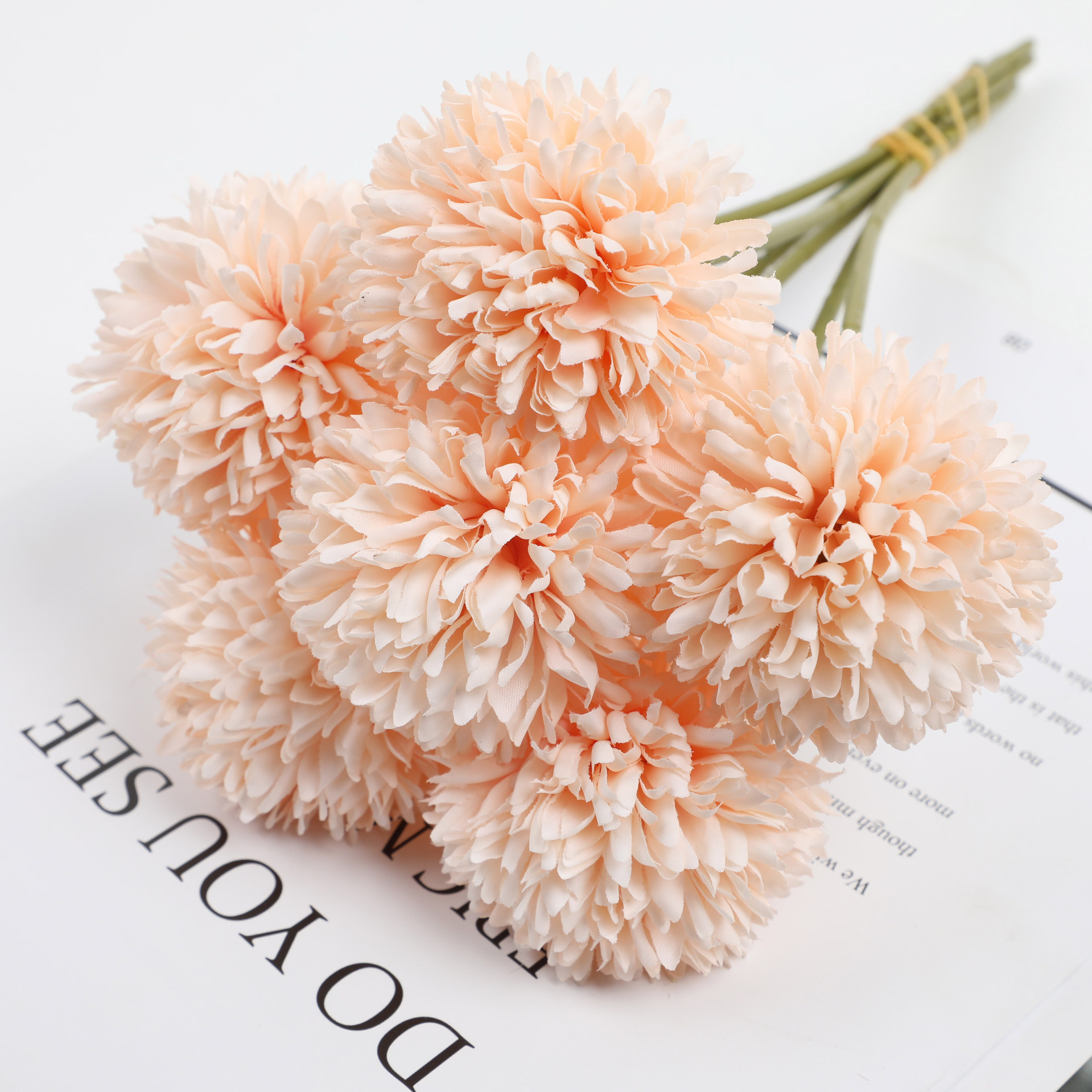 Artificial Flower dandelion artificial wind autumn color table tennis chrysanthemum fake macaron color matching desktop decoration shooting props