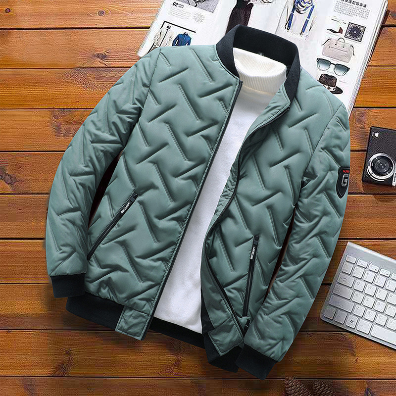 New main push fleece-lined autumn and winter cotton-padded coat men's cotton-padded jacket stand collar tide brand warm coat custom logo wholesale