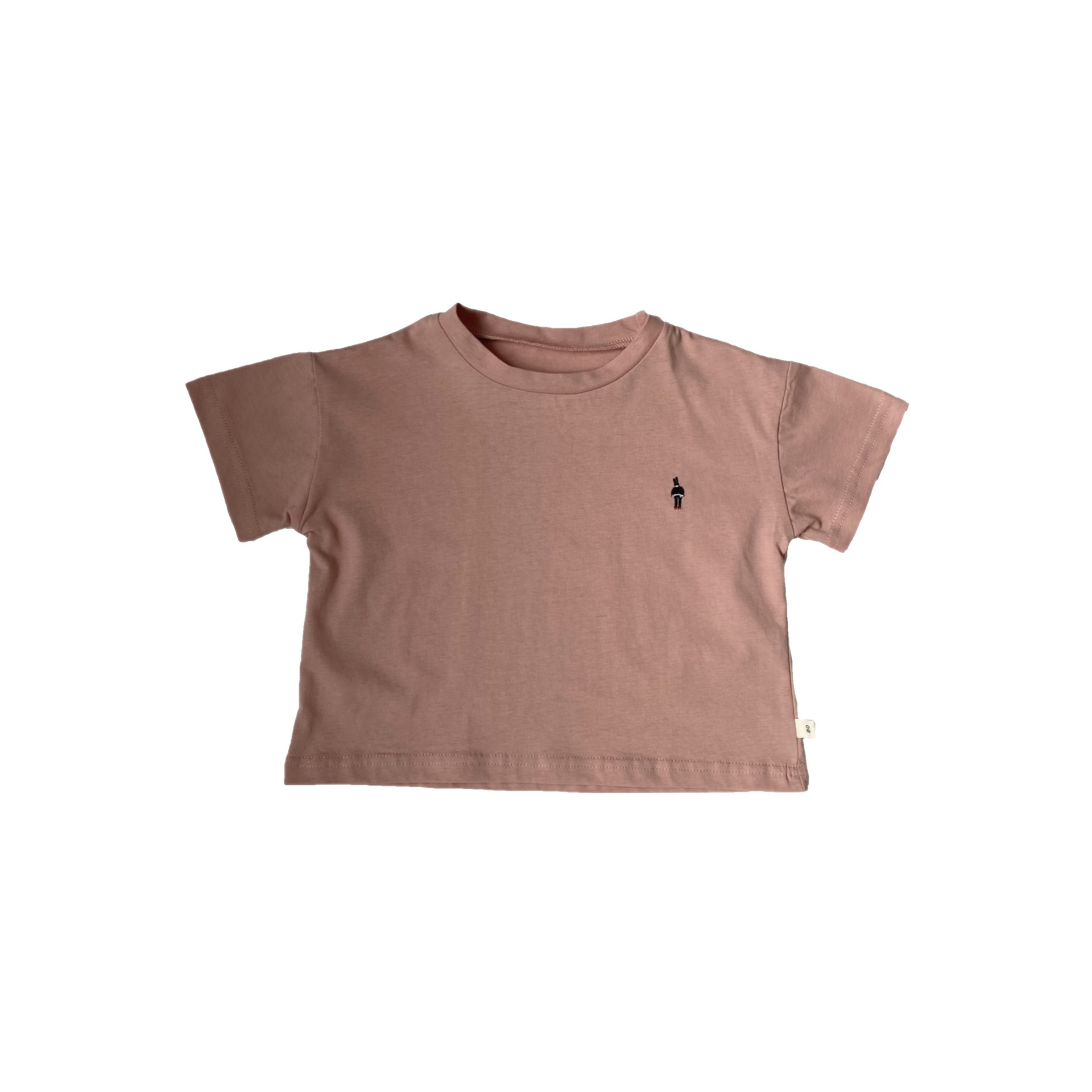 GL-kids Korean style summer new children's small standard embroidered short-sleeved T-shirt boys and girls hemp cotton skin-friendly washed short T